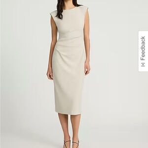 Elegant Cream Sleeveless Dress